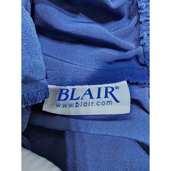Blair Women's Size 12P Blue Rayon Polyester Blend Elastic Back Waist Pants - Picture 7 of 8